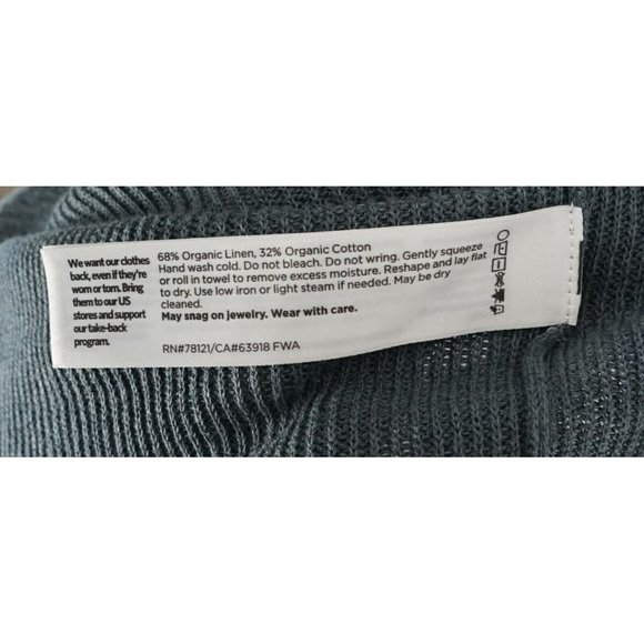 Eileen Fisher Gray Button Up V-Neck Cardigan Stretch Sweater Size XXS - Picture 4 of 4